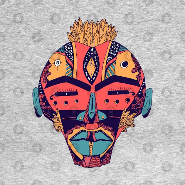 Retro Triad African Mask 4 by kenallouis